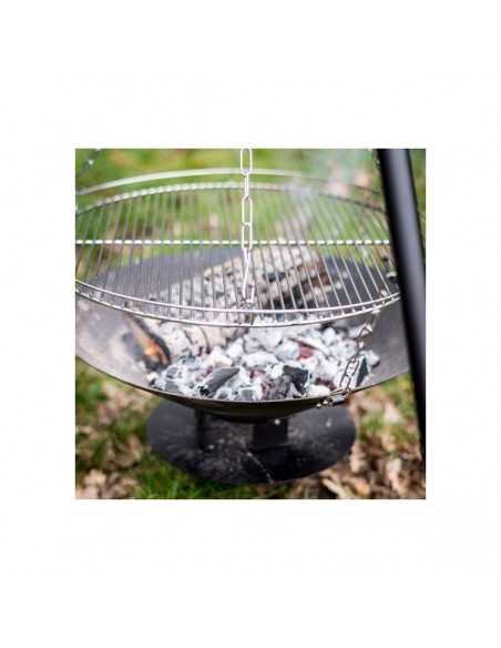 grille de cuisson résistante aux flammes et s'adaptant au brasero et barbecue de 60 cm