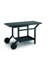 TABLE ROULANTE ACIER GRIS ANTHRACITE POUR PLANCHA