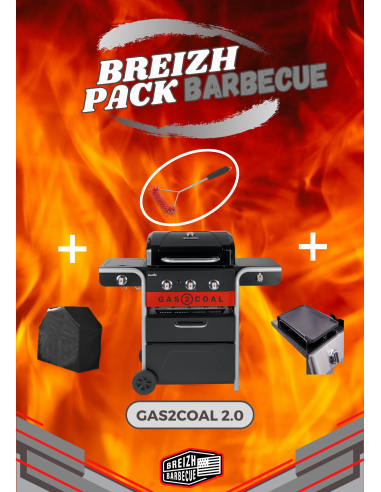 BREIZH PACK CHARBROIL BBQ HYBRIDE GAS2COAL 340