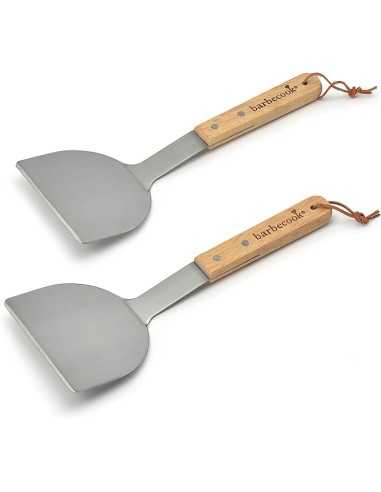 LOT 2 SPATULES  INOX ET BOIS - BARBECOOK