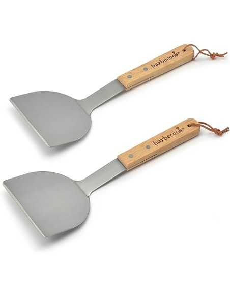 LOT 2 SPATULES  INOX ET BOIS - BARBECOOK