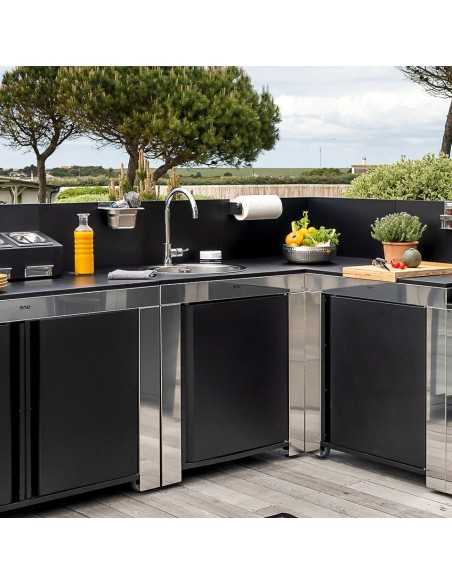 MODULO COMPLET INOX&NOIR EVIER+MITIGEUR- ENO