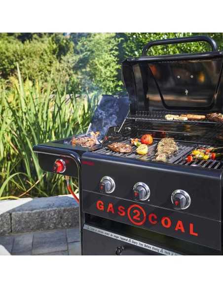 BARBECUE HYBRIDE GAS2COAL 3B BLACK + PLANCHA  - CHARBROIL