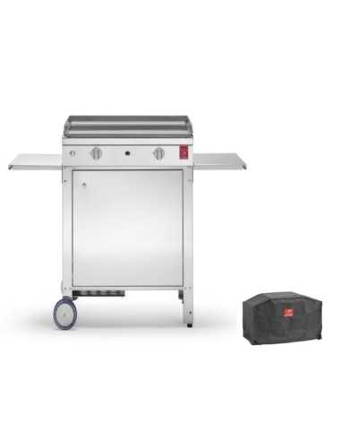 PLANCHA GAZ CHEF 55 + CHARIOT + COUVERCLE + HOUSSE - PLANET