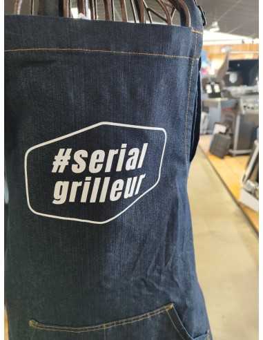 TABLIER DENIM BLEU  SERIAL GRILLEUR