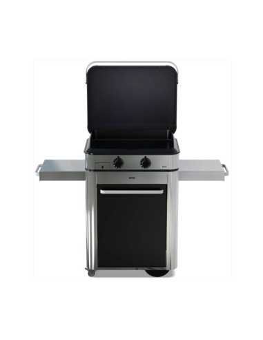 COMBO ENOSIGN 65 CM ELEC PLANCHA+CHARIOT+CAPOT INOX/NOIR ENO
