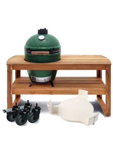PACK KAMADO BIG GREEN EGG XL (Table + EGG + Berceau + Roues)