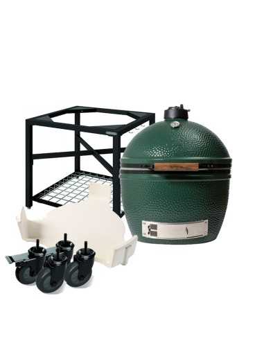 PACK KAMADO BIG GREEN EGG XL (Table modulaire + EGG + ConvEGGtor + Roues)