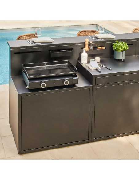NEW PLANCHA BASE GAZ 60 ACIER NOIR FORGE ADOUR