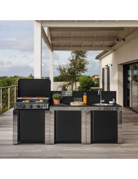 Ensemble CUISINE CLASSIC 3 Modules Noir et Inox - ENO
