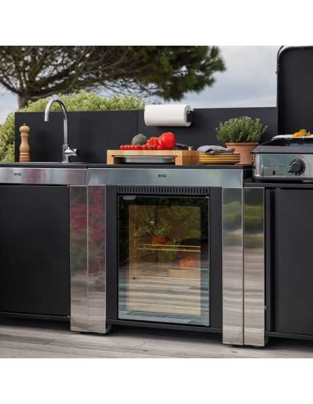 Ensemble CUISINE COMFORT 4 Modules Noir et Inox - ENO