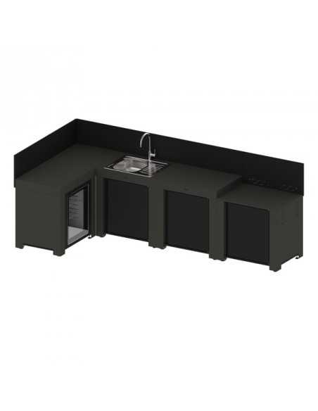 Ensemble CUISINE COMFORT 4 Modules Gris Cargo - ENO