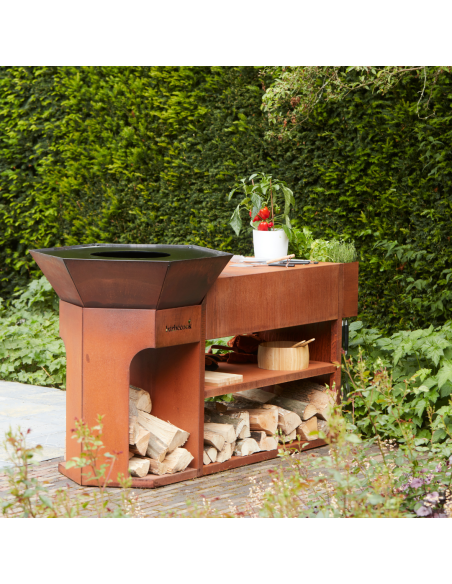 BRASERO NESTOR ISLAND CORTEN-BARBECOOK