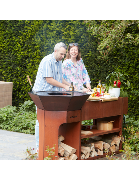 BRASERO NESTOR ISLAND CORTEN-BARBECOOK