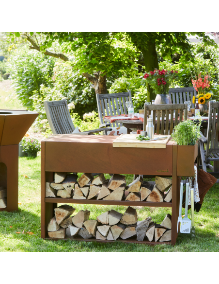 DESSERTE BUDDY  CORTEN -BARBECOOK